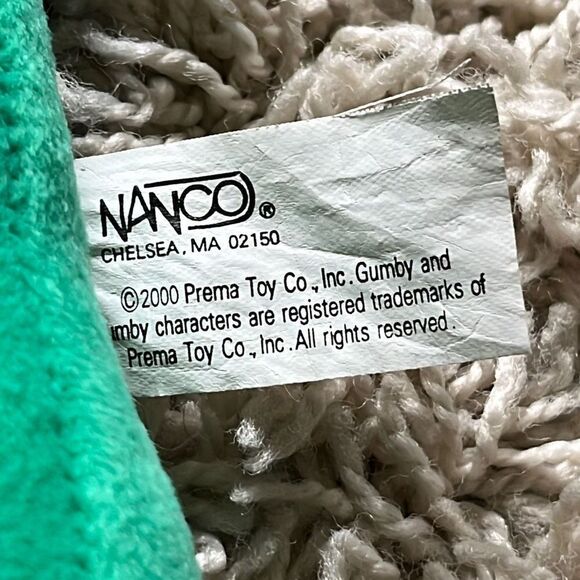 Vintage 2000 NANCO Gumby green Plush plushie Toy stuffed animal - Picture 3 of 5